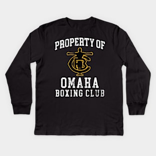 omaha nebraska (distressed) Kids Long Sleeve T-Shirt